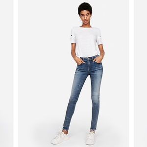 EXPRESS High Waisted Denim Perfect Leggings